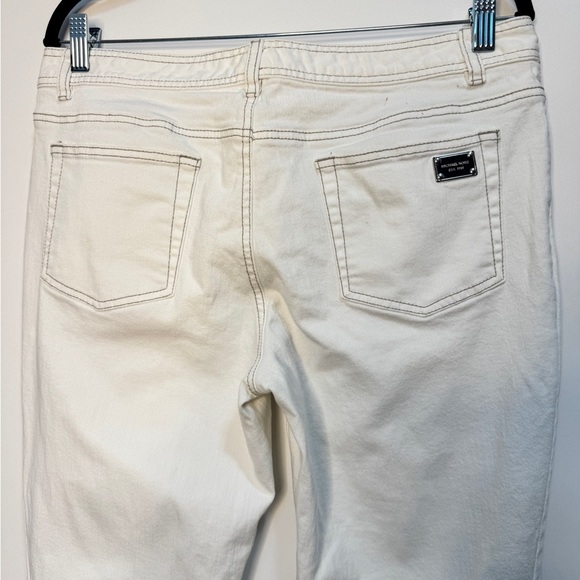 Michael Kors Straight Leg Jeans Cream - Picture 7 of 11
